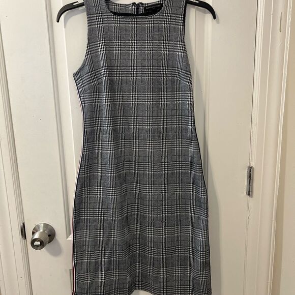Banana republic plaid dress with side stripe size 0 - Picture 1 of 7